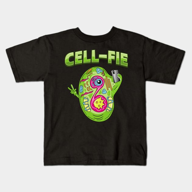 Cell Fie Funny Biology Science Teacher Gifts Science Graphic Kids T-Shirt by Proficient Tees